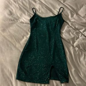windsor forest green sparkly dress